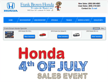 Tablet Screenshot of frankbrownhonda.com